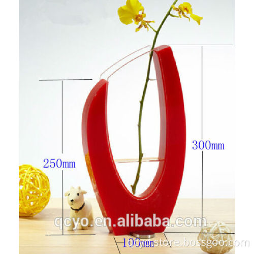 Customized design Fashion tall acrylic vase plastic vase for wedding